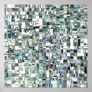 Komplexes Mosaik aus geometrischen Mustern Poster