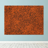 Komplexes Netzwerk - Orange auf Schwarz Leinwanddruck (Insitu (Holzboden))