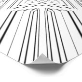 Komplexes polygonal Sternen-Mandala-Kunstdesign Poster (Ecke)