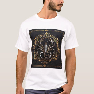 Komplexes Skorpion-Design mit aufwändigen Akzenten T-Shirt