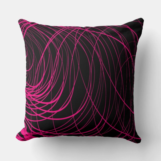 Komplexes Strudel-Rosa - Wurfs-Kissen Kissen (Vorderseite)