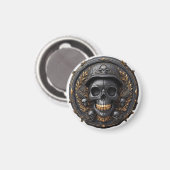 Komplexes Totenkopf-Design Magnet (Vorderseite/Rückseite)