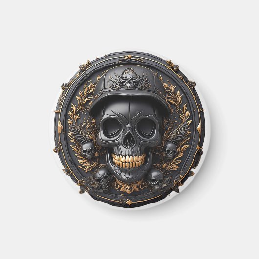 Komplexes Totenkopf-Design Magnet (Vorne)
