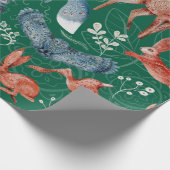 Komplexes Waldtiermuster Geschenkpapier (Ecke)