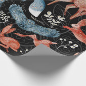 Komplexes Waldtiermuster Geschenkpapier (Ecke)