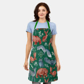 Komplexes Waldtiermuster Schürze (Getragen)