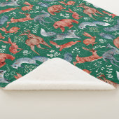 Komplexes Waldtiermuster Sherpadecke (3/4)