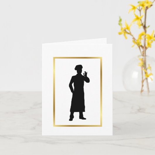 Kompliment-Baker oder Koch-Grußkarte Karte (Gelbe Blume)