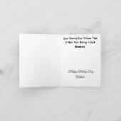 Kompliment für eine gute Backgrußkarte Karte (Innenseite)