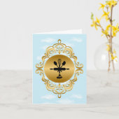 Kompliment für eine gute Backgrußkarte Karte (Gelbe Blume)