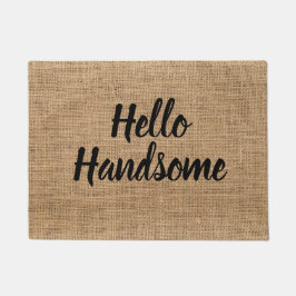 Kompliment Hallo Handsome Door Mat Rustic Style Fußmatte