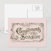 Komplimente der Saison Postkarte (Vorne/Hinten)