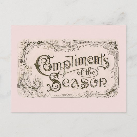 Komplimente der Saison Postkarte (Vorderseite)
