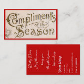 Komplimente der Saison Visitenkarte (Vorne/Hinten)