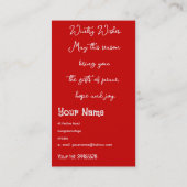 Komplimente der Saison Visitenkarte (Rückseite)