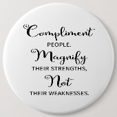 Komplimente für Menschen, die ihre Stärken vergröß Button (Vorderseite)