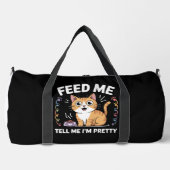Komplimente hungrige Katze Duffle Bag (Vorderseite)