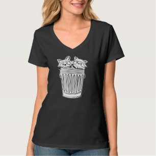 Komplize Schwarz-Weiß-V-Ausschnitt-T-Shirt T-Shirt