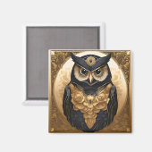 Komplizierte Eule Vintage Magnet (Vorderseite/Rückseite)