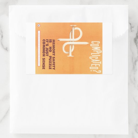 Komplizierter Aufkleber (Tasche)