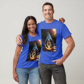 Komplizierter Scaling- und Flames Tattoo-Design-T T-Shirt (Unisex)
