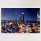 Kompliziertes Atlanta Night Traffic City Puzzle (Horizontal)