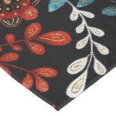 Kompliziertes Blumenmuster mit Gold und Weiß tabl Tischdecke (Schrägansicht)