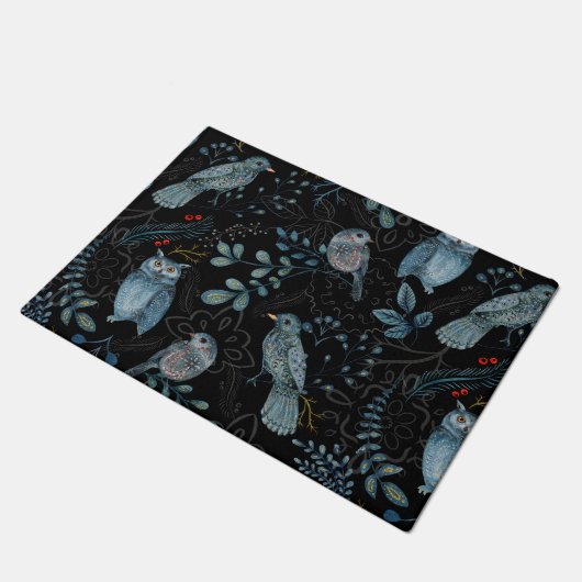 Kompliziertes florales und Paisley-Muster Fußmatte (Schrägansicht)