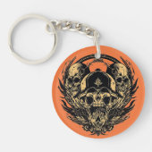 Kompliziertes Schädeldesign Schlüsselanhänger (Vorderseite)