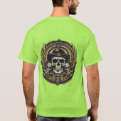 Kompliziertes Schädeldesign T-Shirt (Rückseite)