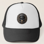 Kompliziertes Schädeldesign Truckerkappe (Vorderseite)