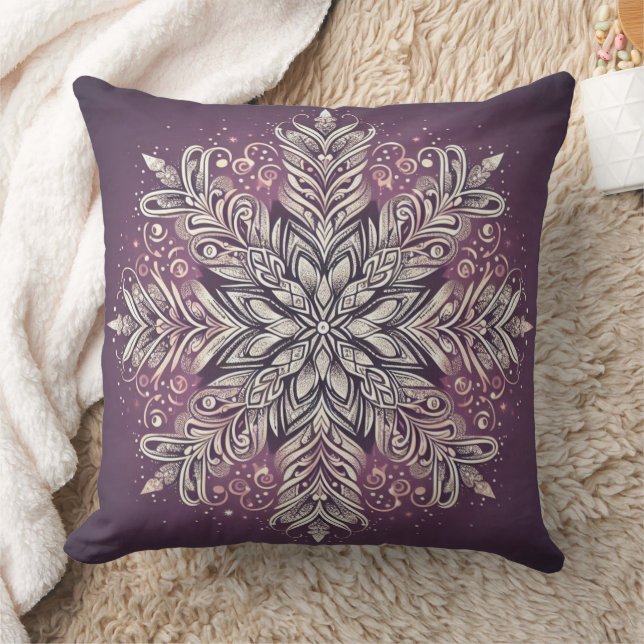 Kompliziertes Snowflake-Design Kissen (Decke)