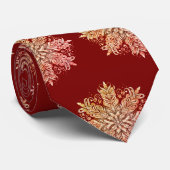 Kompliziertes Snowflake-Design Krawatte (Gerollt)