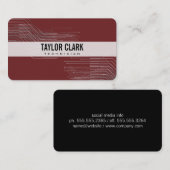 Komponenten der Leiterplatte tiefrot Visitenkarte (Vorne/Hinten)