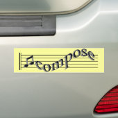 Komponieren Sie Musik Autoaufkleber (Auf Auto)