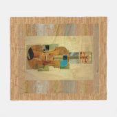 Komponierte Violine auf hölzernem Fleecedecke (Vorderseite (Horizontal))