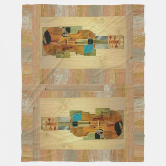 Komponierte Violine Fleecedecke (Vorderseite)