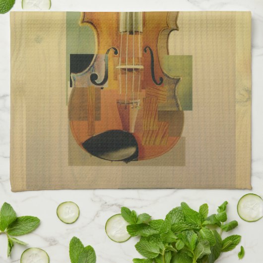 Komponierte Violine Handtuch (Gefaltet)
