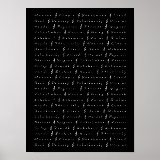Komponisten für klassische Musik Poster (Vorne)