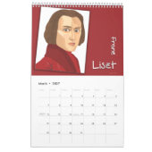 Komponisten Kalender im Cartoon Stil (Mär 2027)