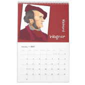 Komponisten Kalender im Cartoon Stil (Jan 2027)