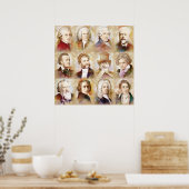 Komponisten - Mozart, Bach, Beethoven und mehr! Poster (Küche)