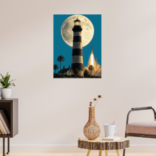 Kompositbild des Leuchtturms von Cape Canaveral Poster