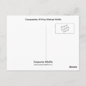 Komposition #15 von Michael Moffa Postkarte (Rückseite)
