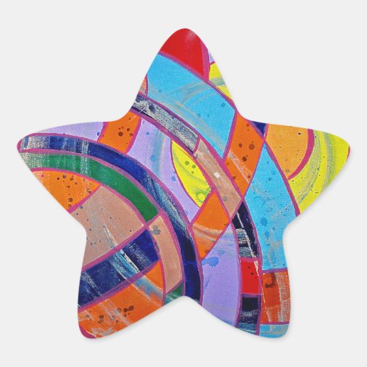 Komposition #15 von Michael Moffa Stern-Aufkleber (Vorderseite)