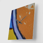 Komposition #1A von Michael Moffa Quadratische Wanduhr (Winkel)