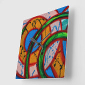 Komposition #20A von Michael Moffa Quadratische Wanduhr (Winkel)