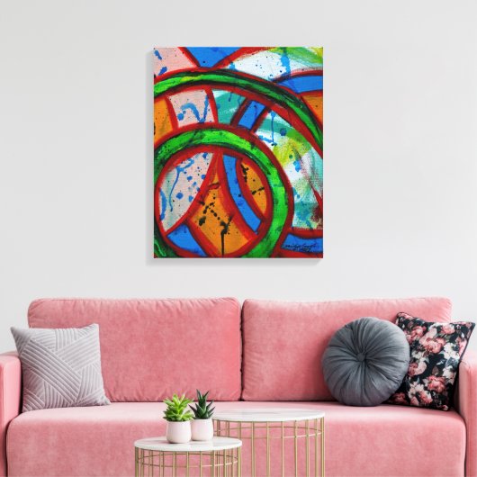 Komposition #20B von Michael Moffa Leinwanddruck (Insitu (Wohnzimmer))