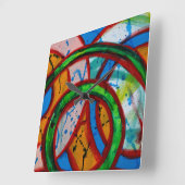 Komposition #20B von Michael Moffa Quadratische Wanduhr (Winkel)