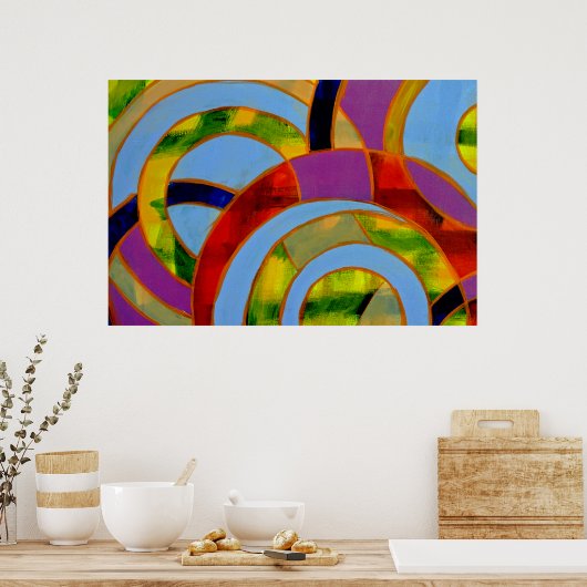 Komposition #21A von Michael Moffa Poster (Küche)